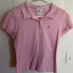 Lacoste light pink polo